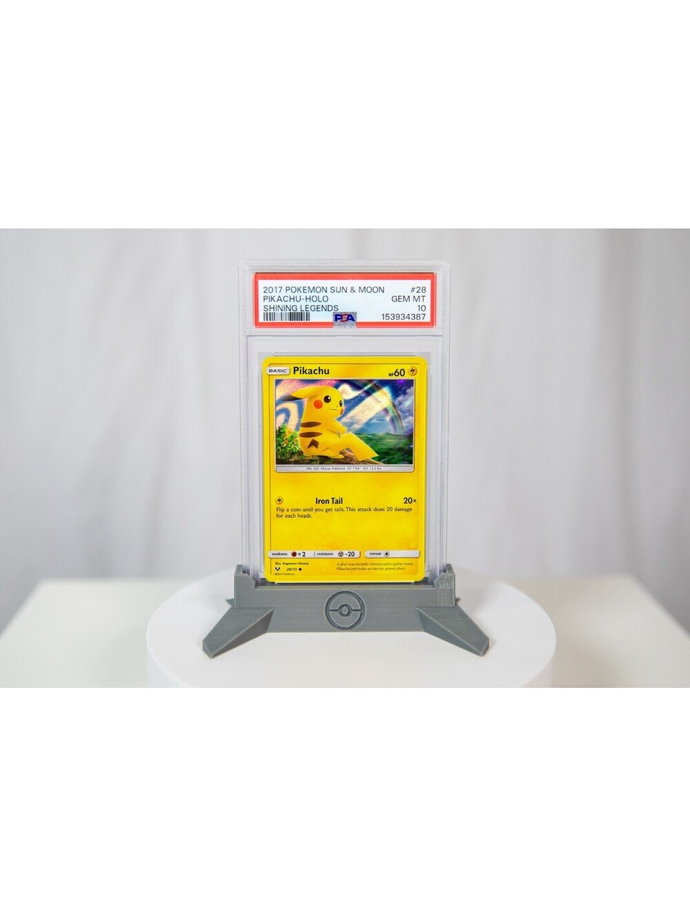 2017 POKEMON SUN & MOON SHINING LEGENDS #28 PIKACHU PSA 10 GEM MT